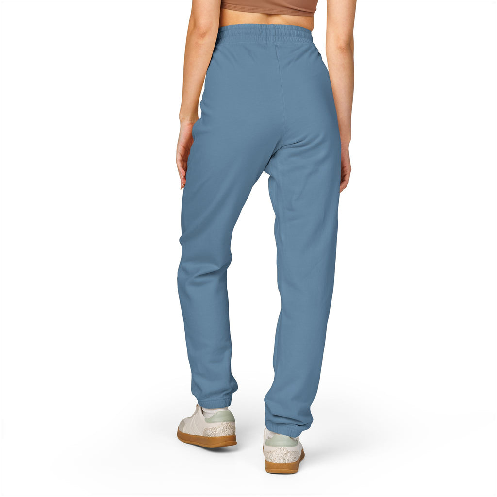 Blue Surfing Whale Sweatpants | Small Chest Logo