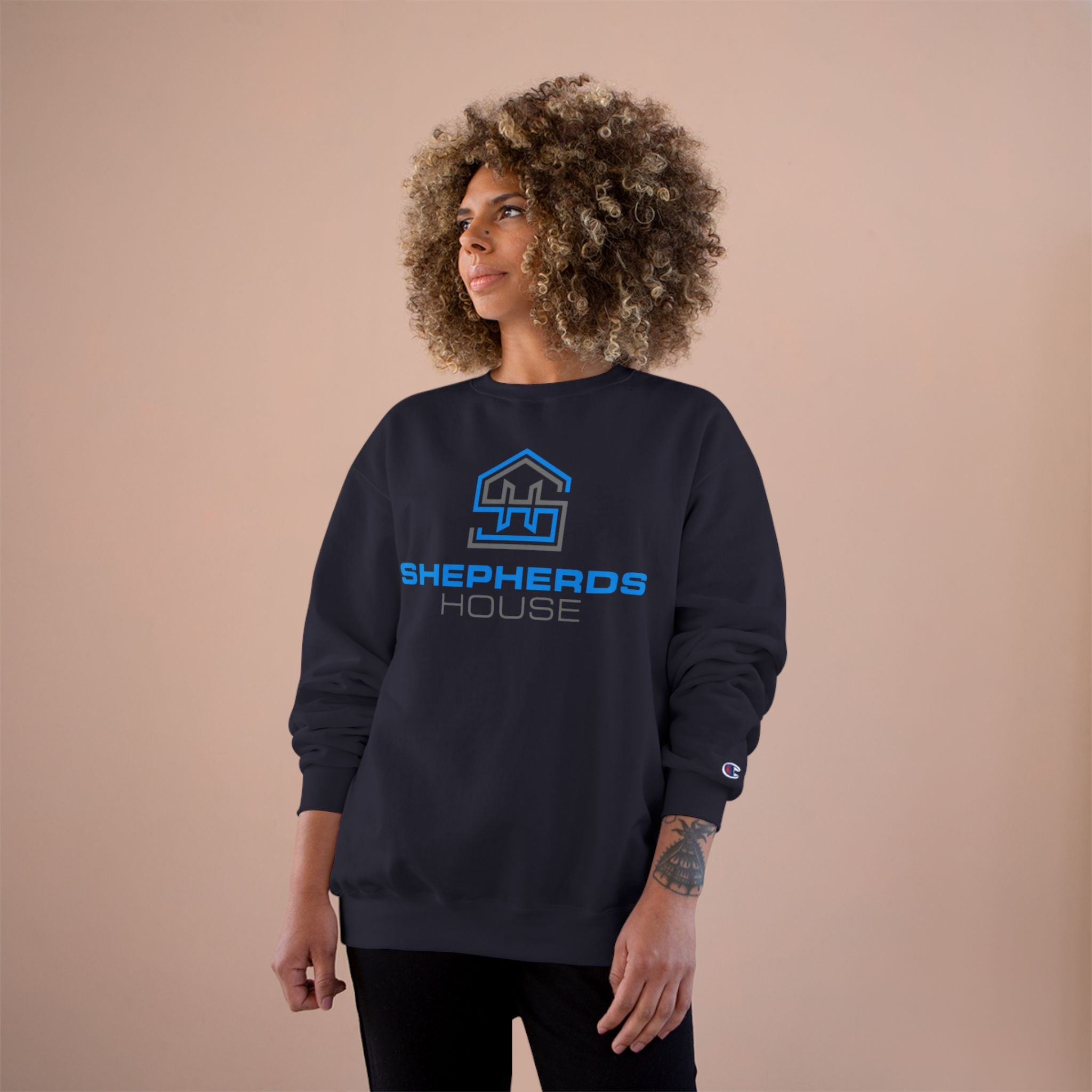 Shepherds House Logo Sweatshirt |Champion Last House On The Left Back Print