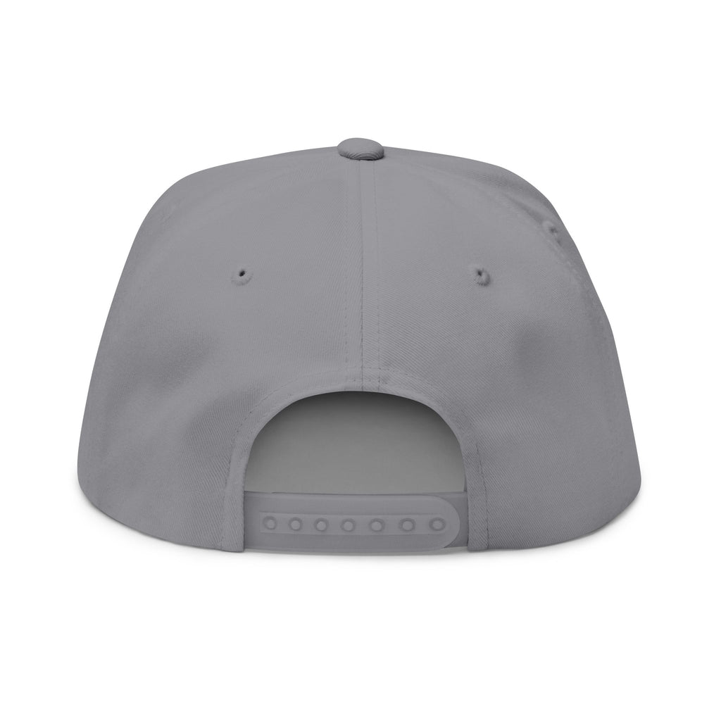 SHEPHERDS embroidered flat bill cap, blue varsity lettering | snapback hat
