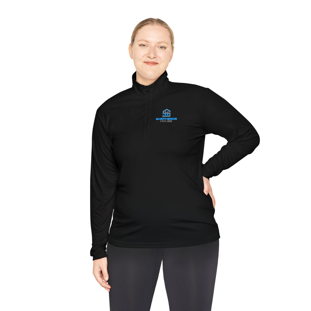 Blue Real Estate Logo Quarter-Zip Pullover | Realtor Office Wear