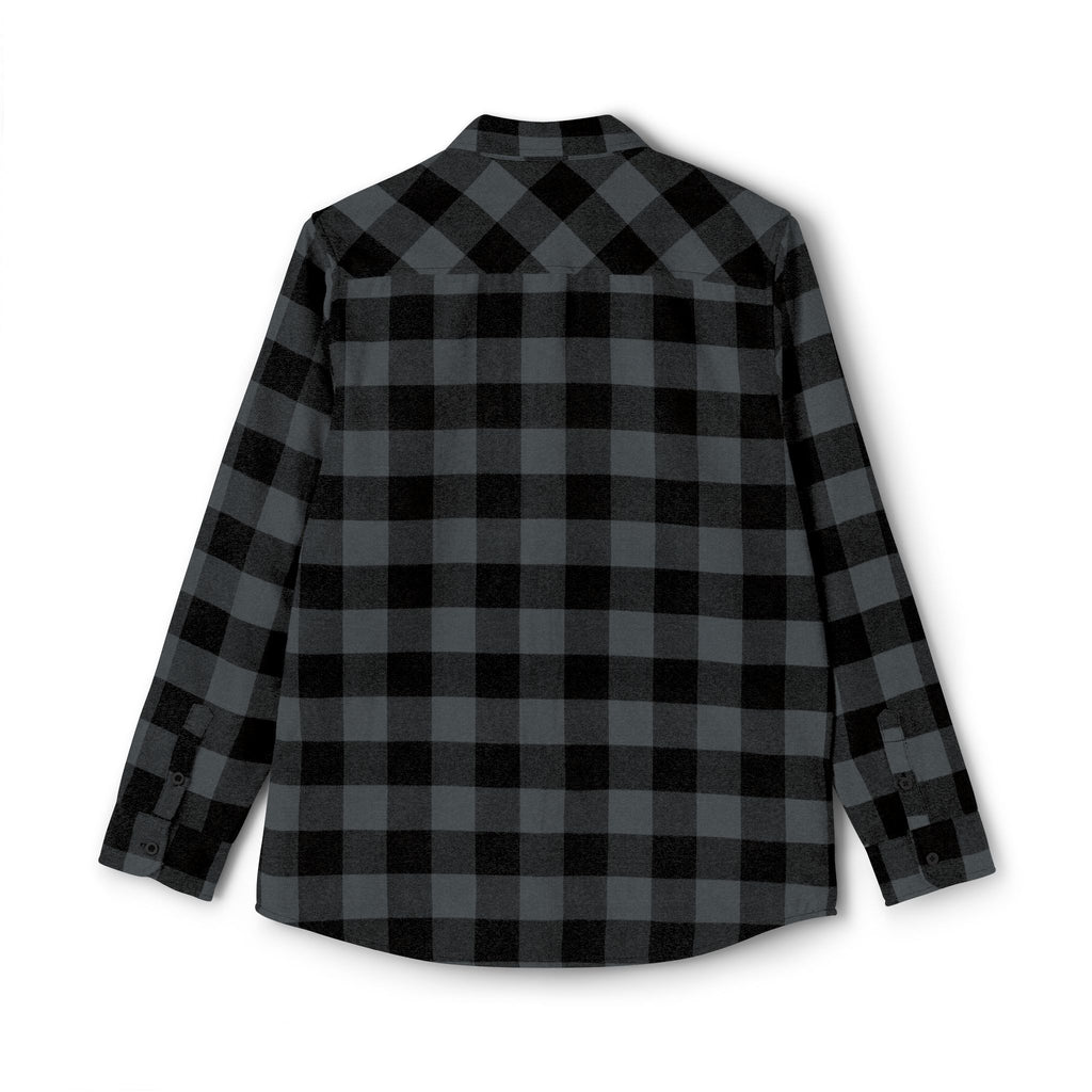 Plaid Flannel Shirt — Olive & Black Buffalo Check with Chest Patch