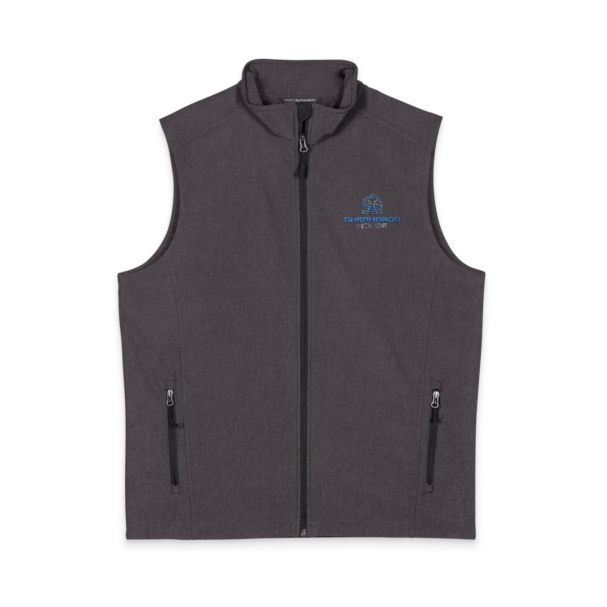 Blue Camo Airplane Embroidery Vest | Soft Shell Vest
