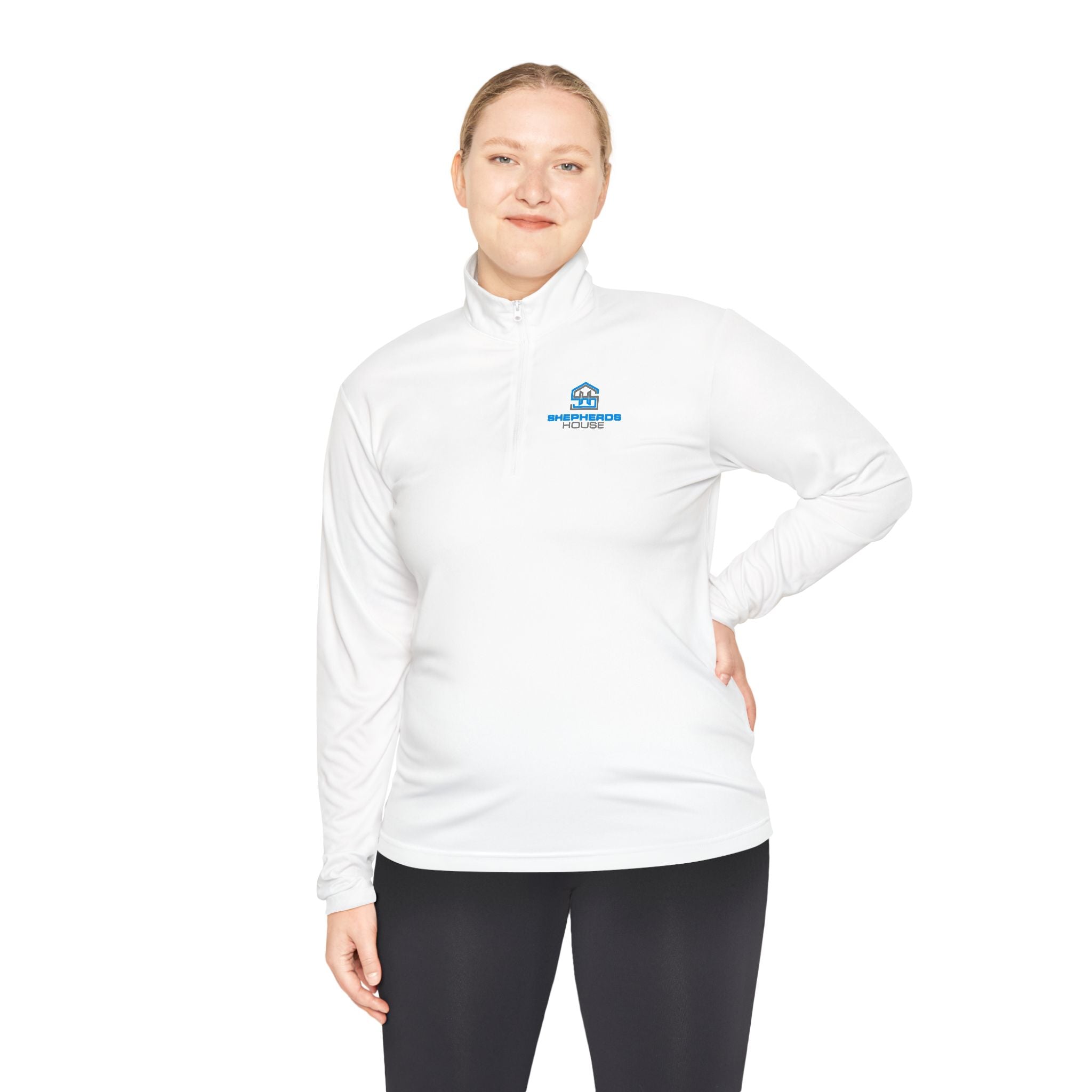Blue Real Estate Logo Quarter-Zip Pullover | Realtor Office Wear