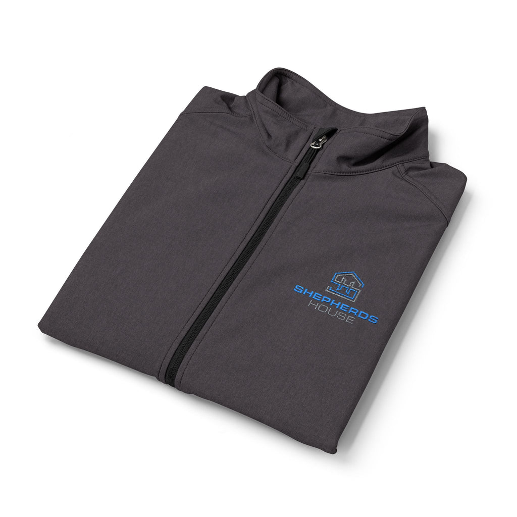 Blue Camo Airplane Embroidery Vest | Soft Shell Vest