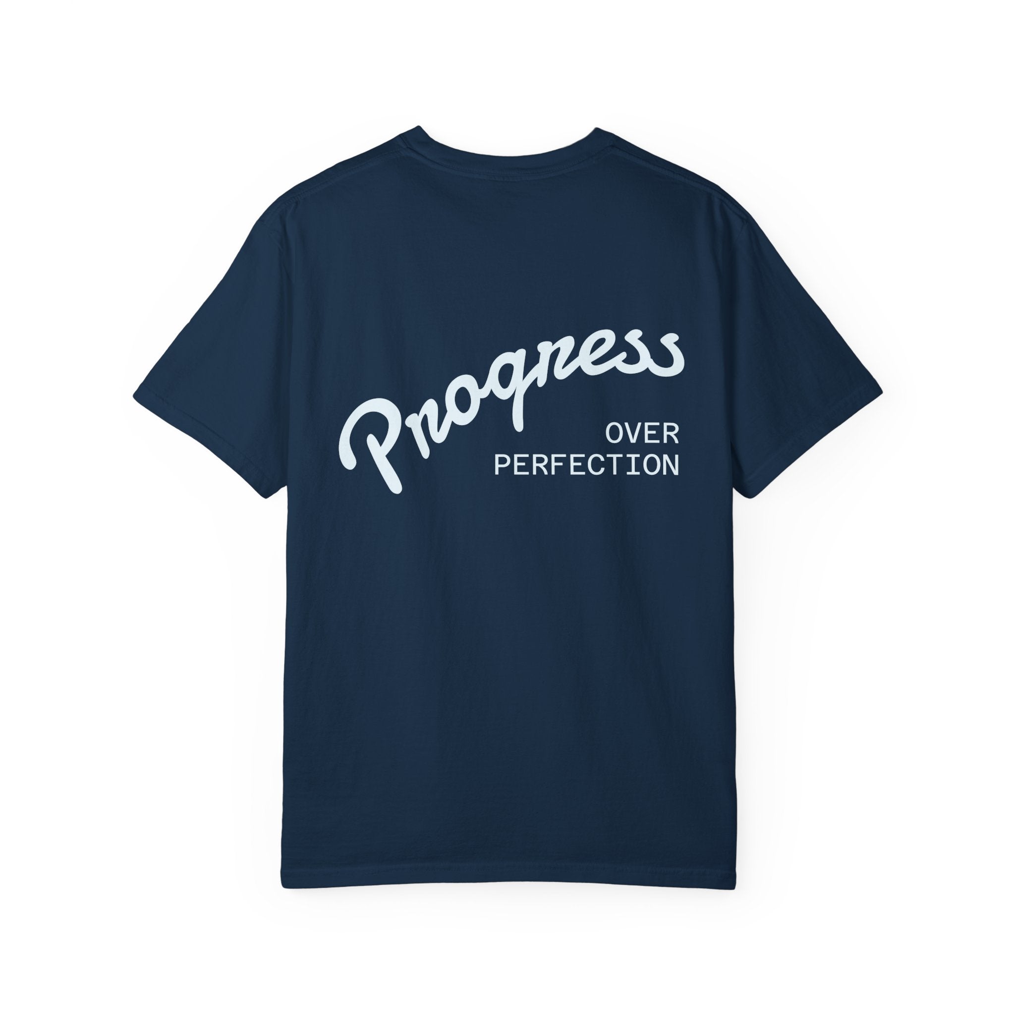 Shepherds House Logo T-Shirt | Progress Over Perfection Back Print