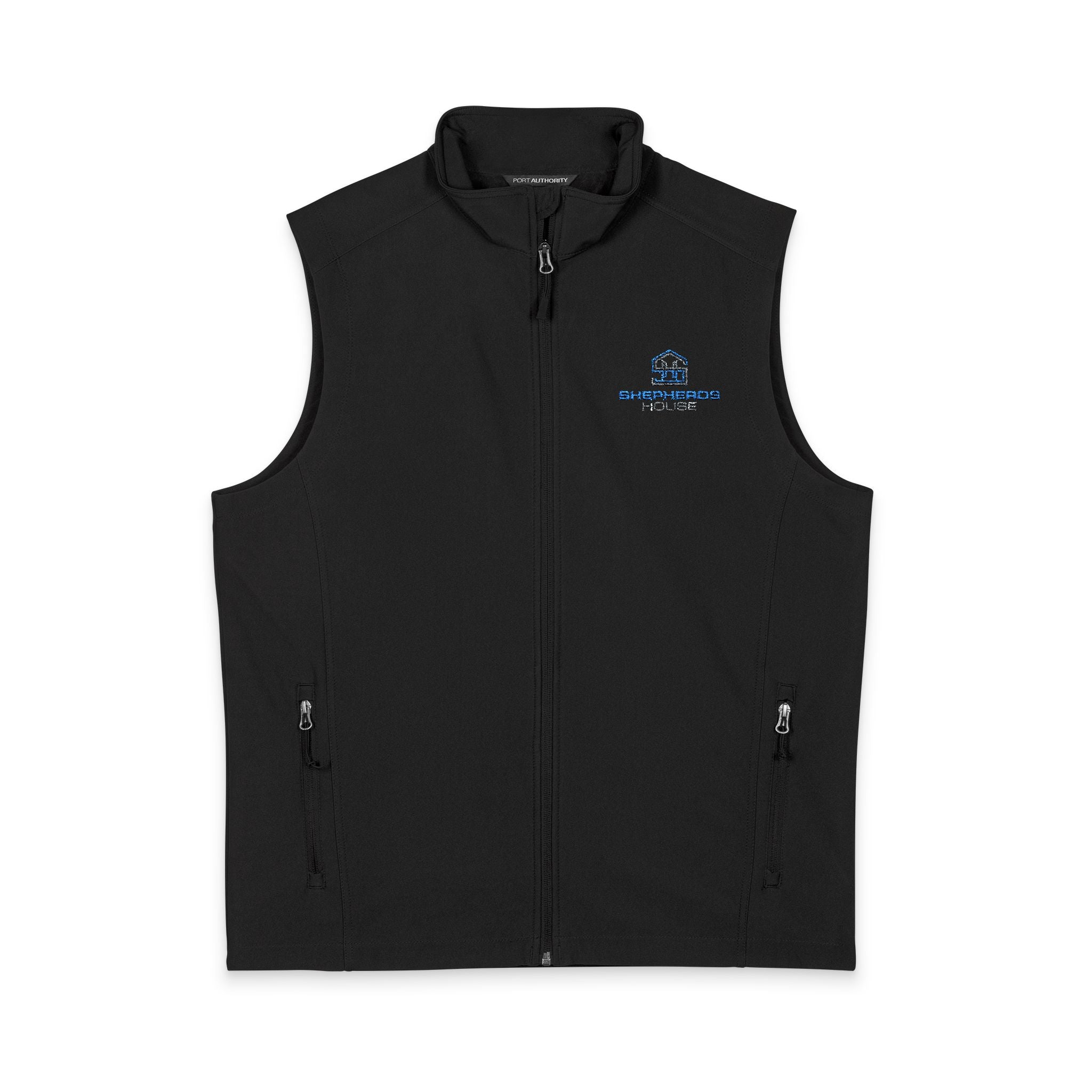 Blue Camo Airplane Embroidery Vest | Soft Shell Vest