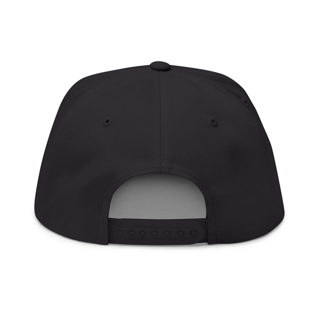 SHEPHERDS embroidered flat bill cap, blue varsity lettering | snapback hat