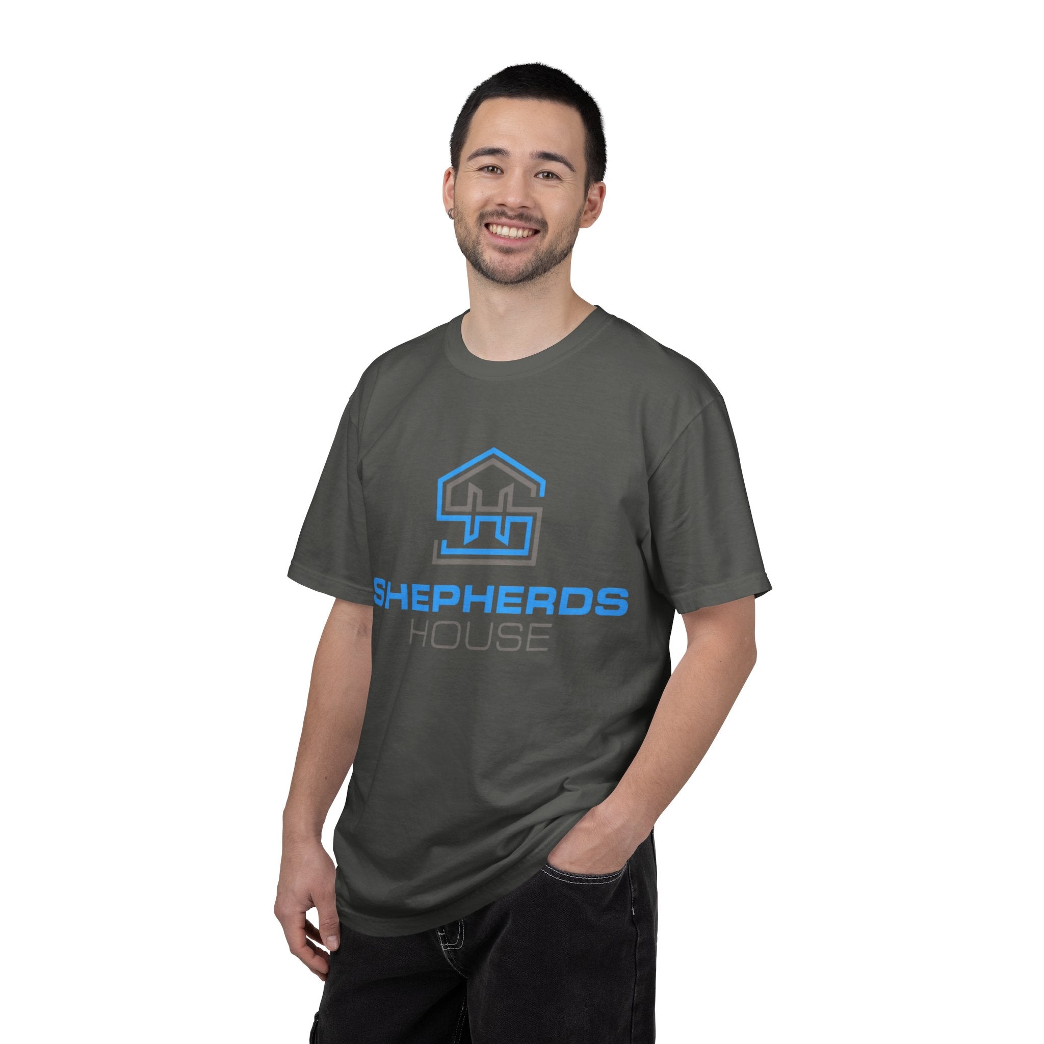 Shepherds House Logo T-Shirt | Progress Over Perfection Back Print