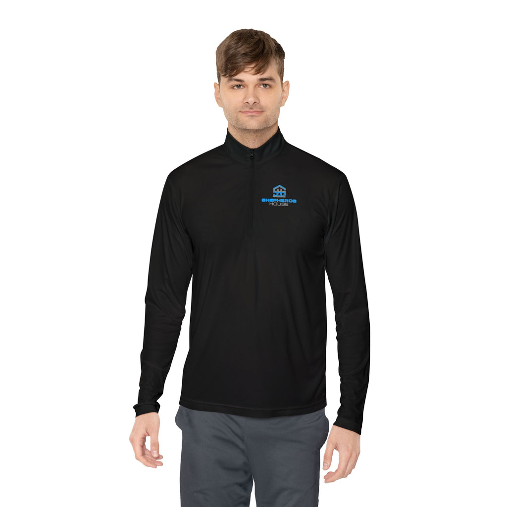 Blue Real Estate Logo Quarter-Zip Pullover | Realtor Office Wear