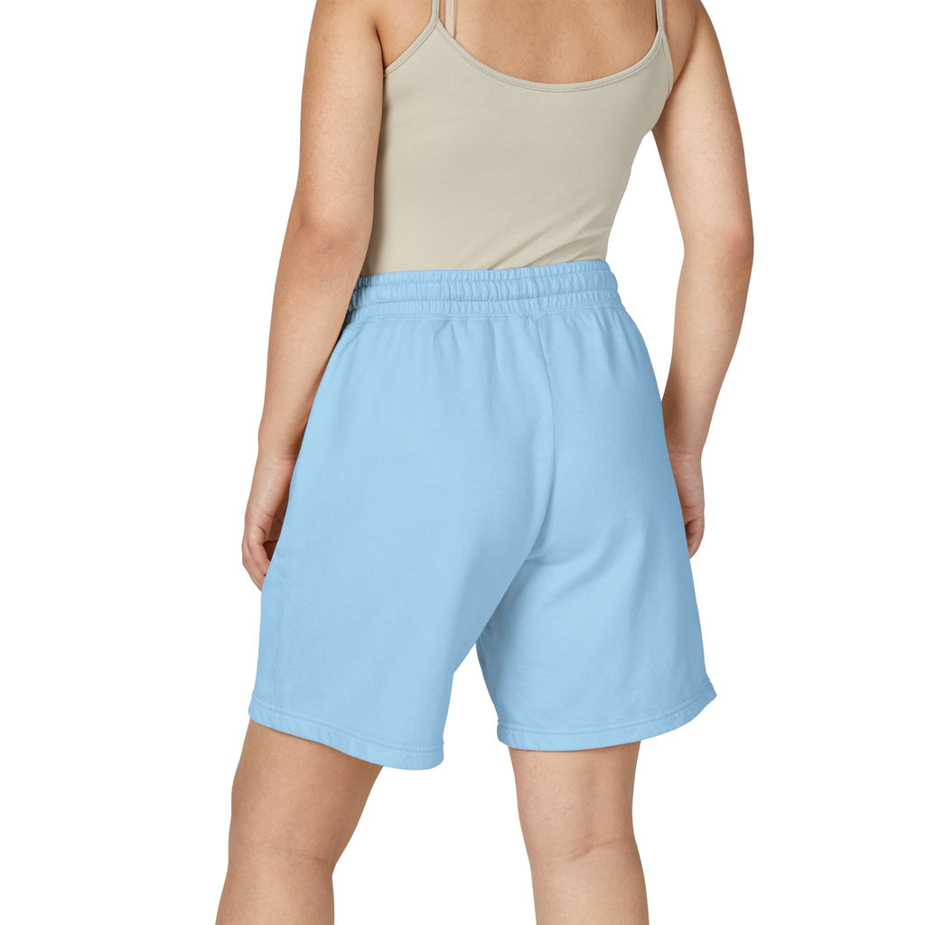 Sheepshead House logo Sweat Shorts | Minimal cabin logo shorts