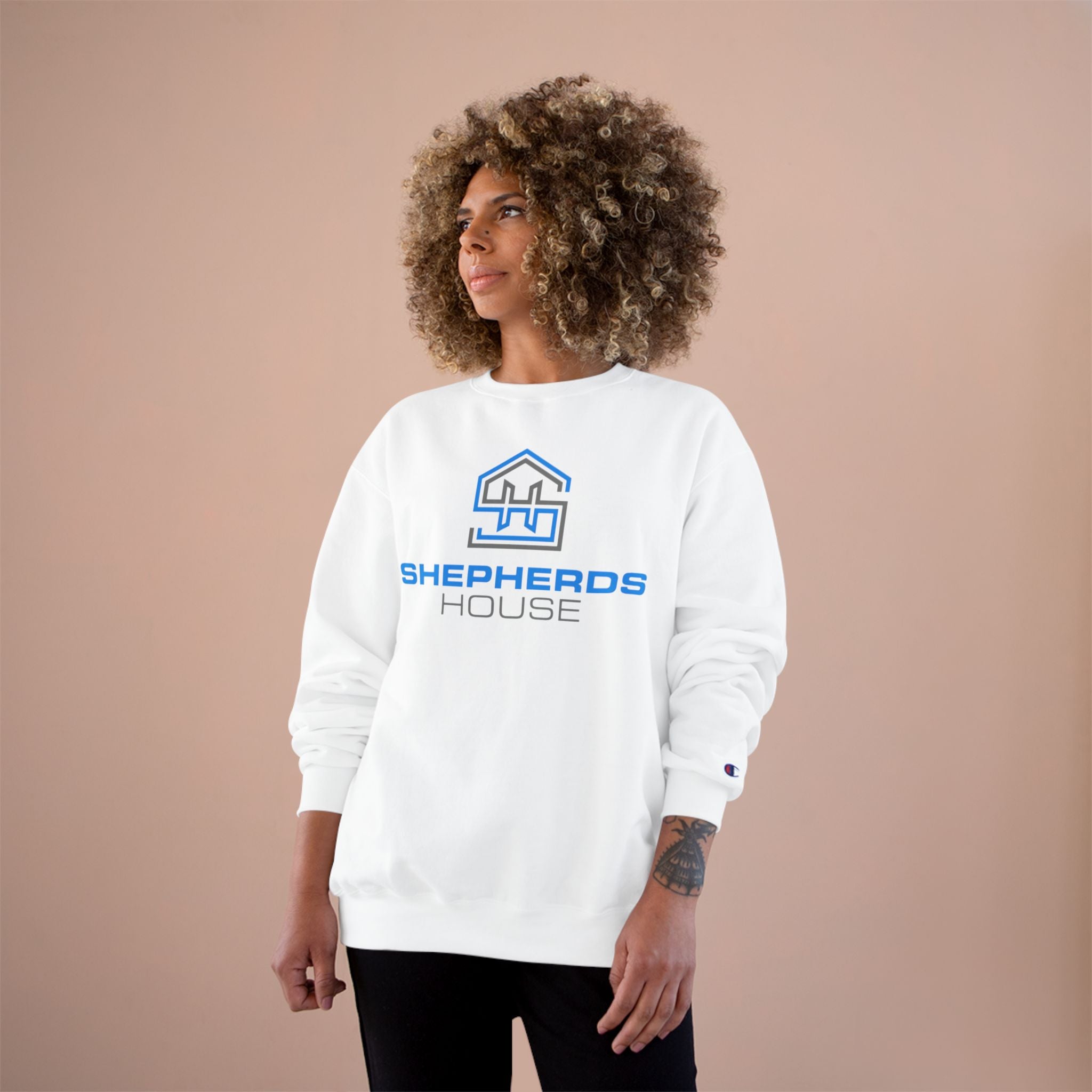 Shepherds House Logo Sweatshirt |Champion Last House On The Left Back Print