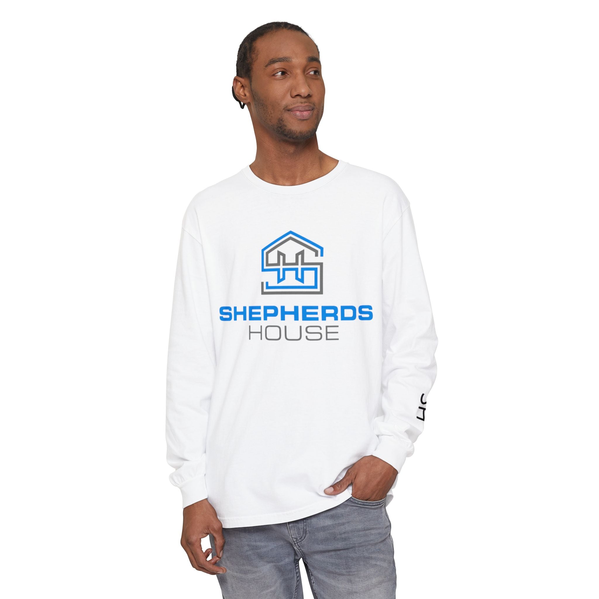 Shepherds House logo Coach Long Sleeve Shirt | Church Ministry Tee