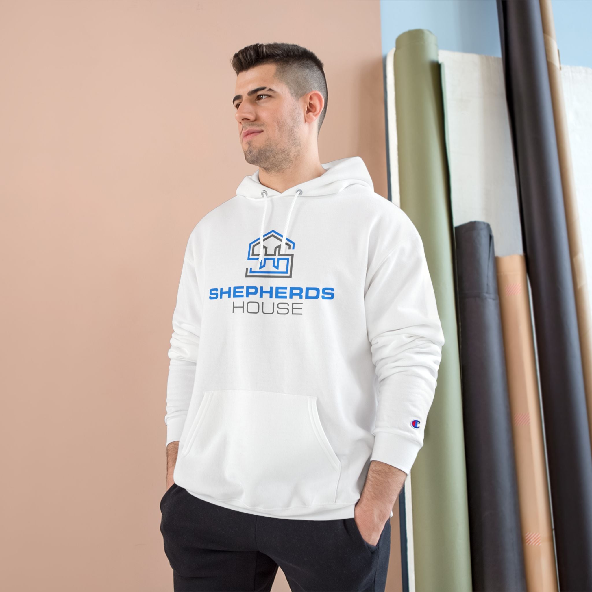 Shepherds House Logo Hoodie | Champion Blood In Blood Out Graphic Hoodie