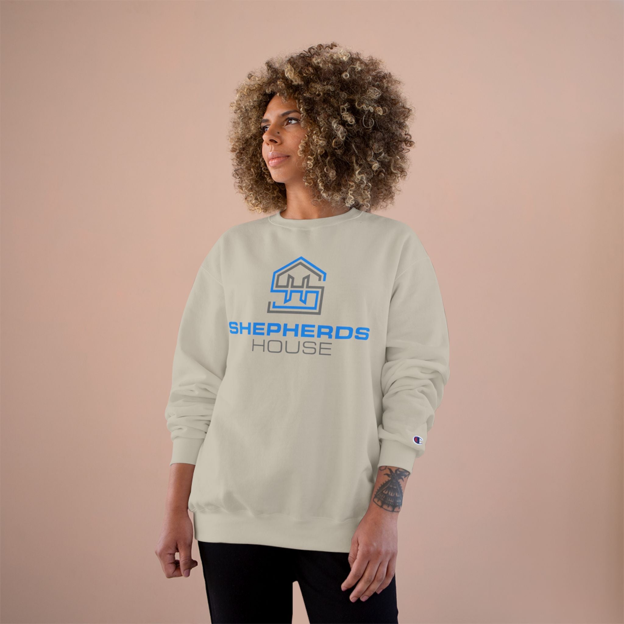 Shepherds House Logo Sweatshirt |Champion Last House On The Left Back Print