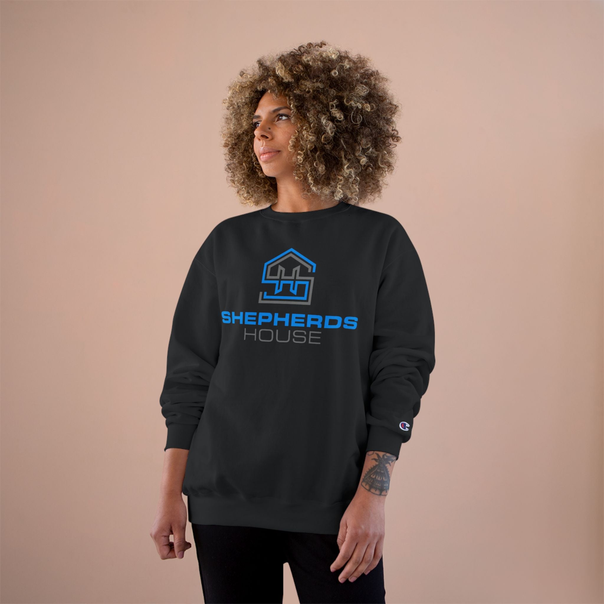 Shepherds House Logo Sweatshirt |Champion Last House On The Left Back Print