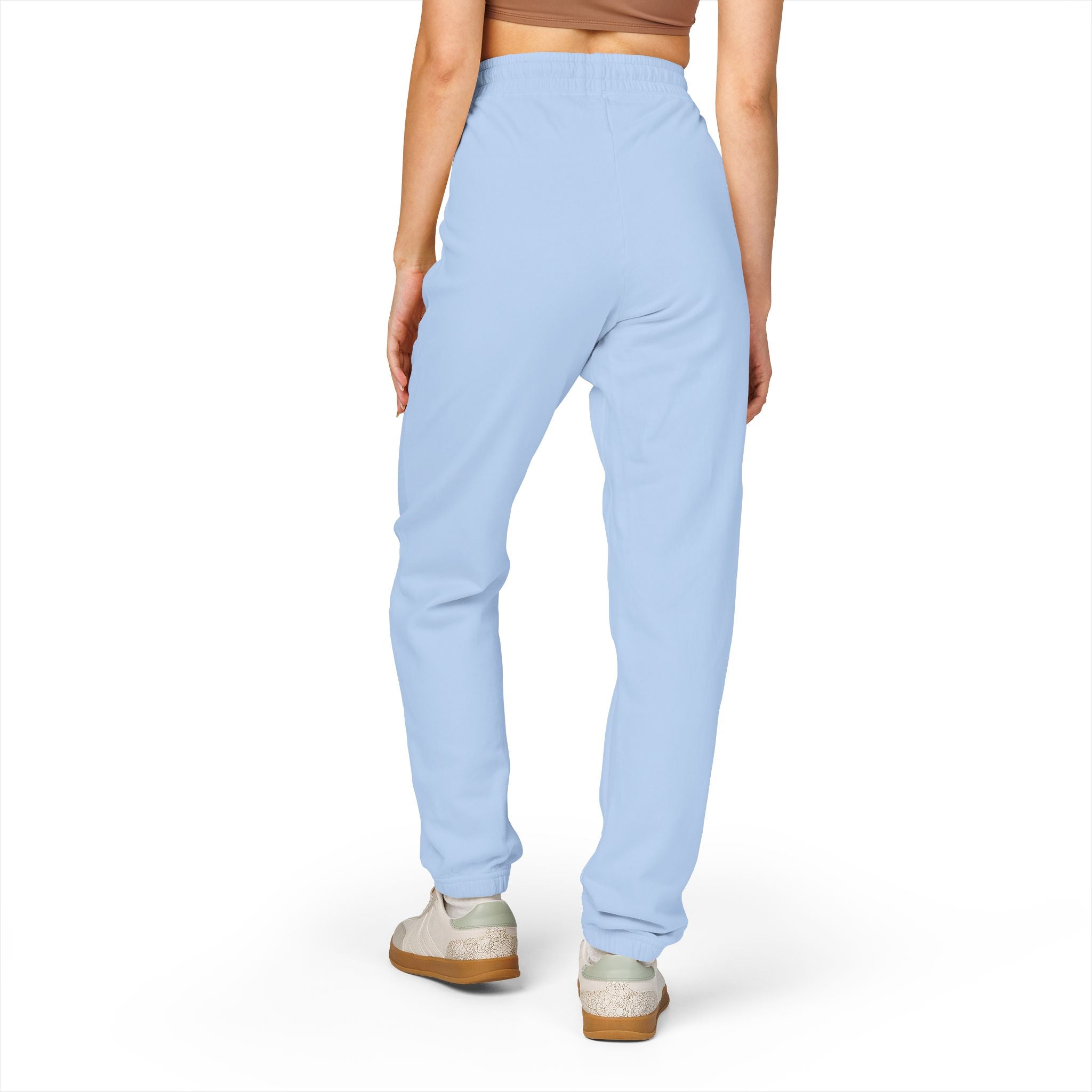 Blue Surfing Whale Sweatpants | Small Chest Logo