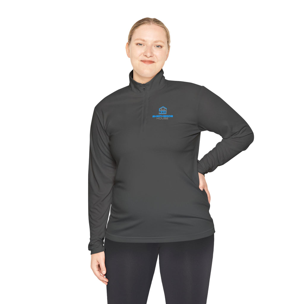 Blue Real Estate Logo Quarter-Zip Pullover | Realtor Office Wear