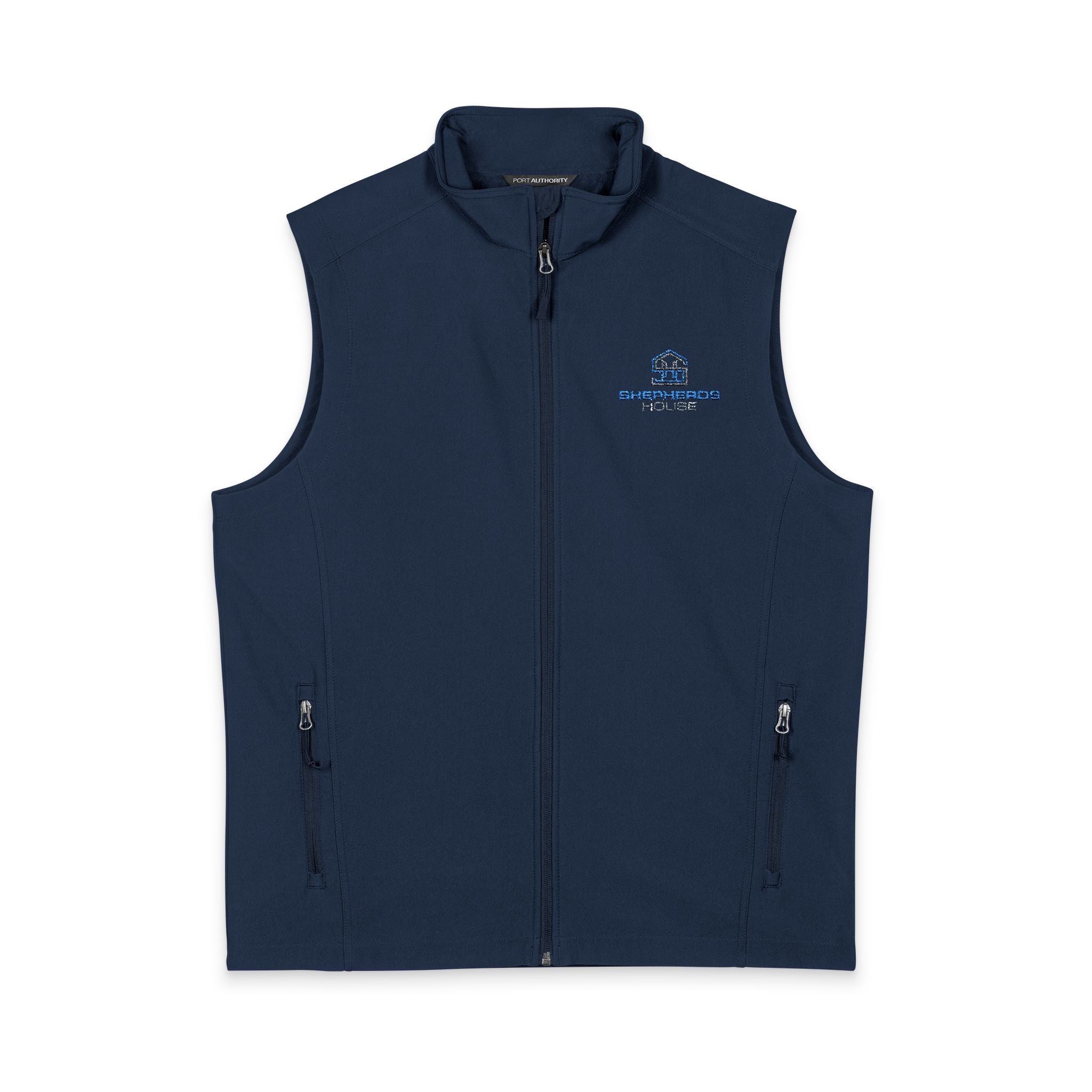 Blue Camo Airplane Embroidery Vest | Soft Shell Vest