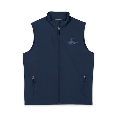 Blue Camo Airplane Embroidery Vest | Soft Shell Vest