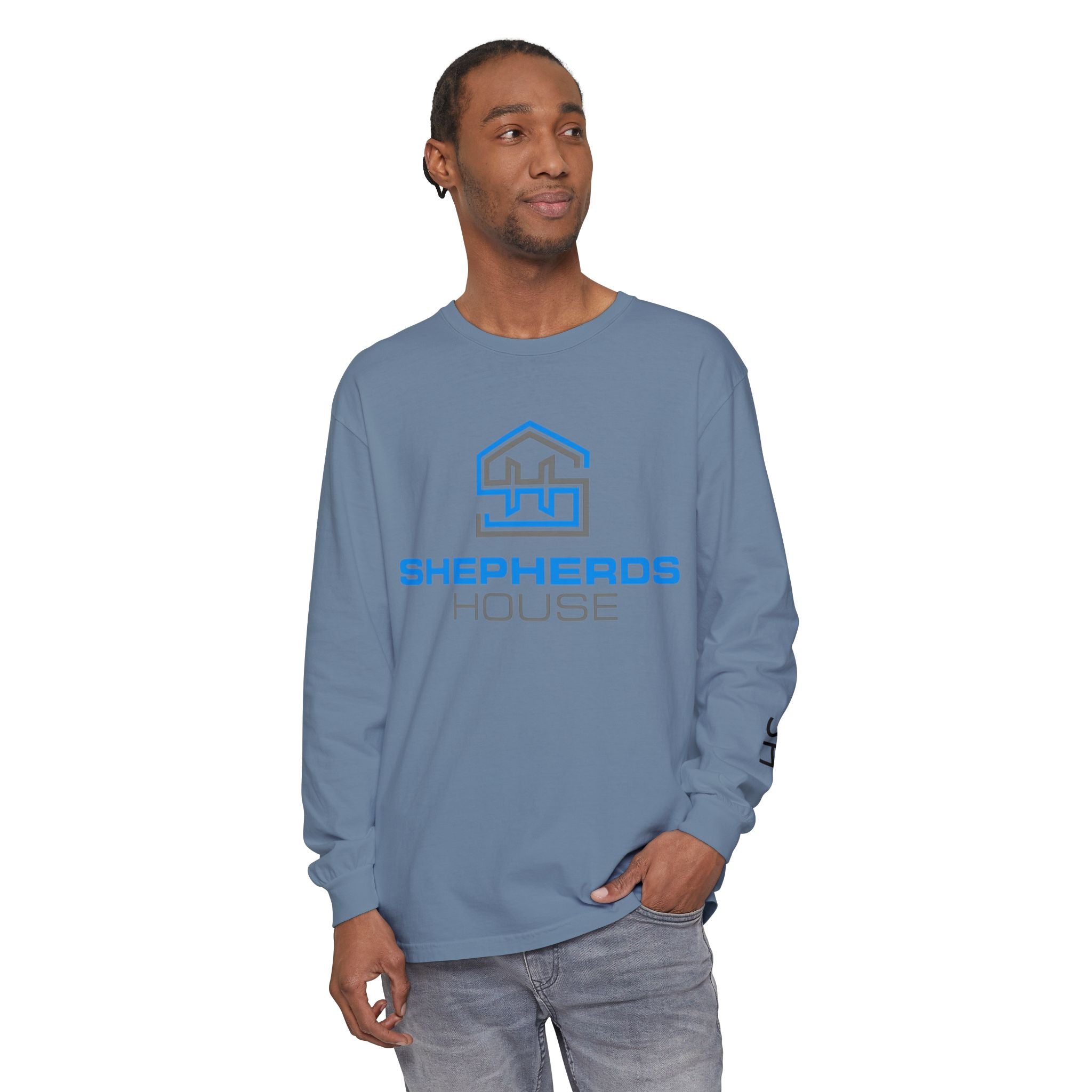 Shepherds House logo Coach Long Sleeve Shirt | Church Ministry Tee
