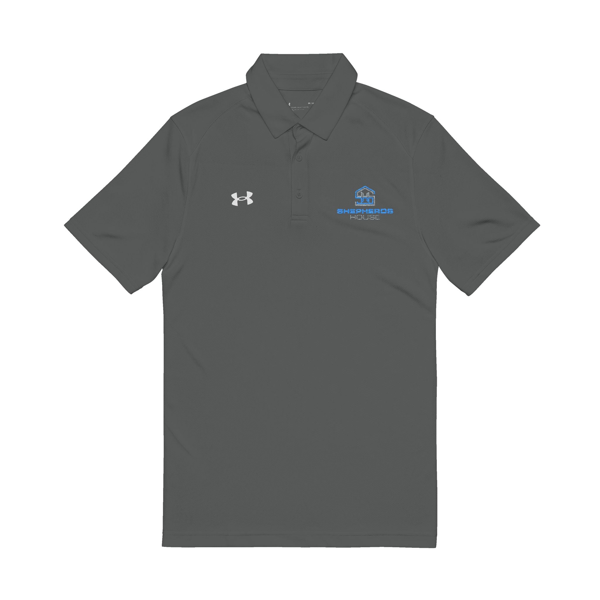 Under Armor Blue Logo Embroidered Polo Shirt | Polo