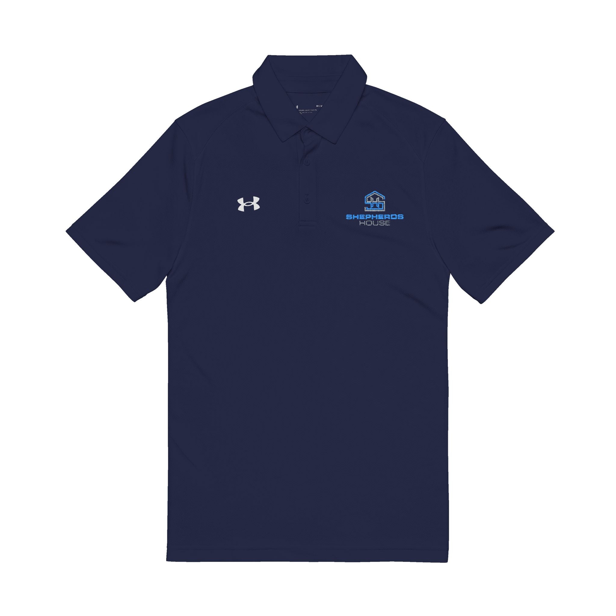 Under Armor Blue Logo Embroidered Polo Shirt | Polo