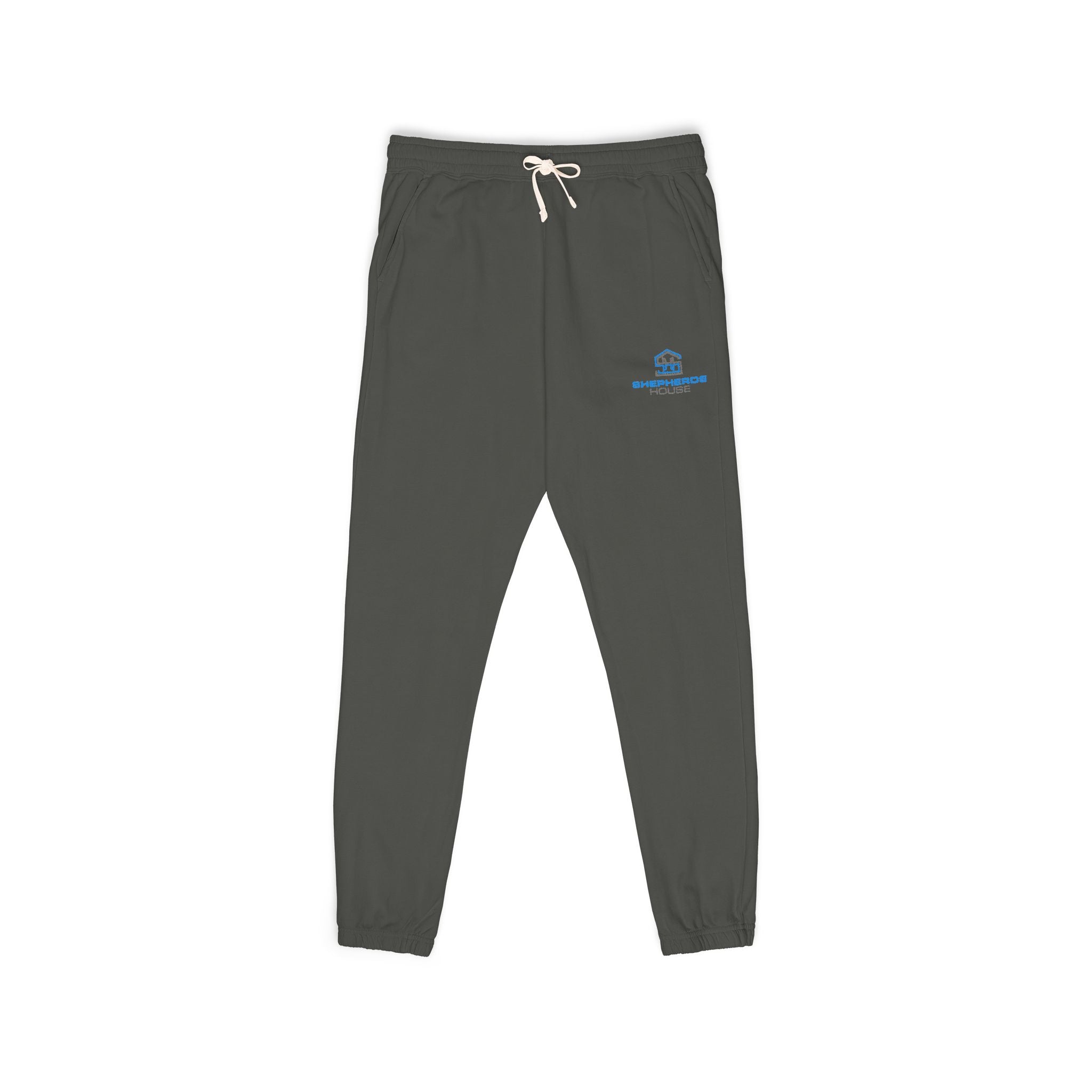 Blue Surfing Whale Sweatpants | Small Chest Logo