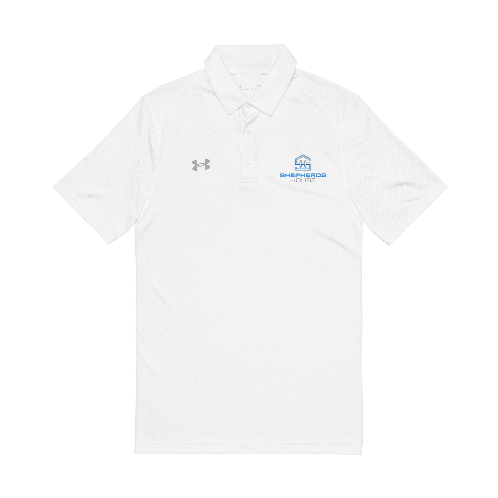 Under Armor Blue Logo Embroidered Polo Shirt | Polo