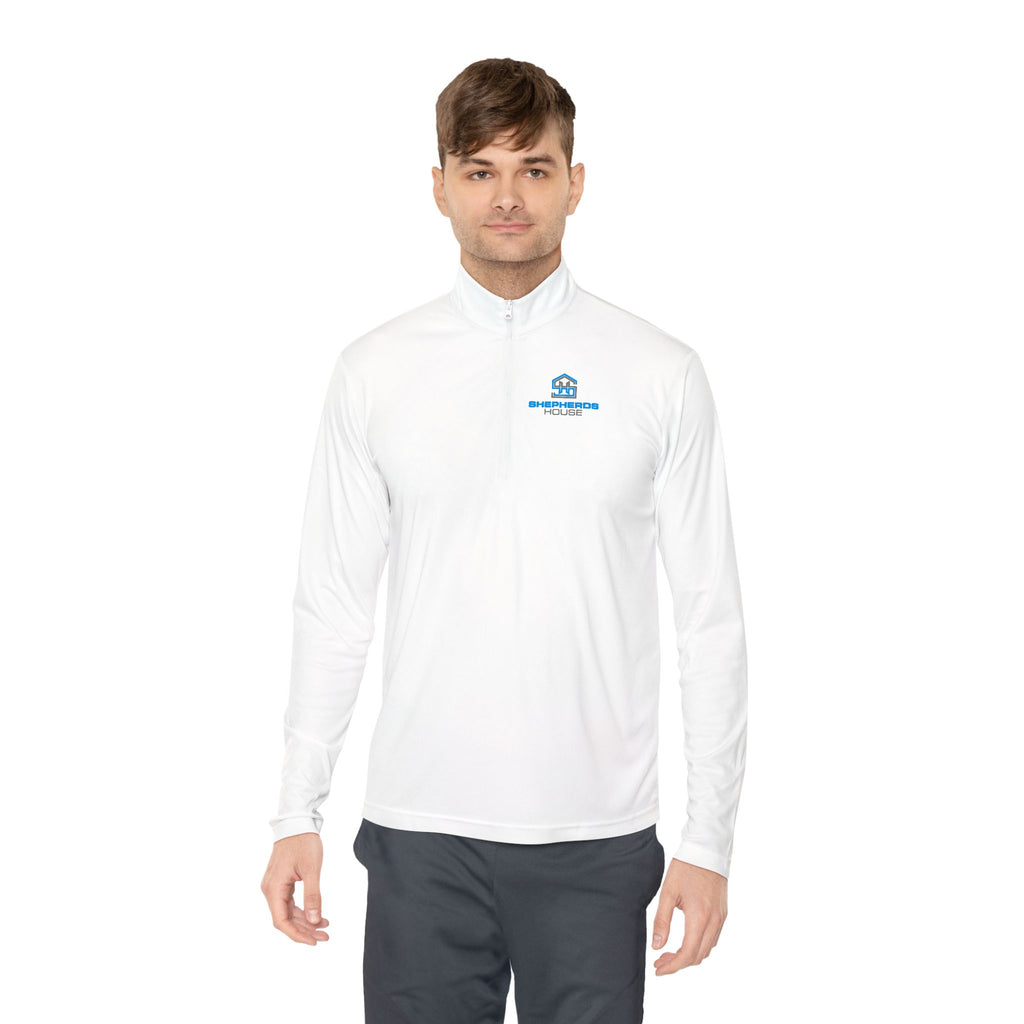 Blue Real Estate Logo Quarter-Zip Pullover | Realtor Office Wear