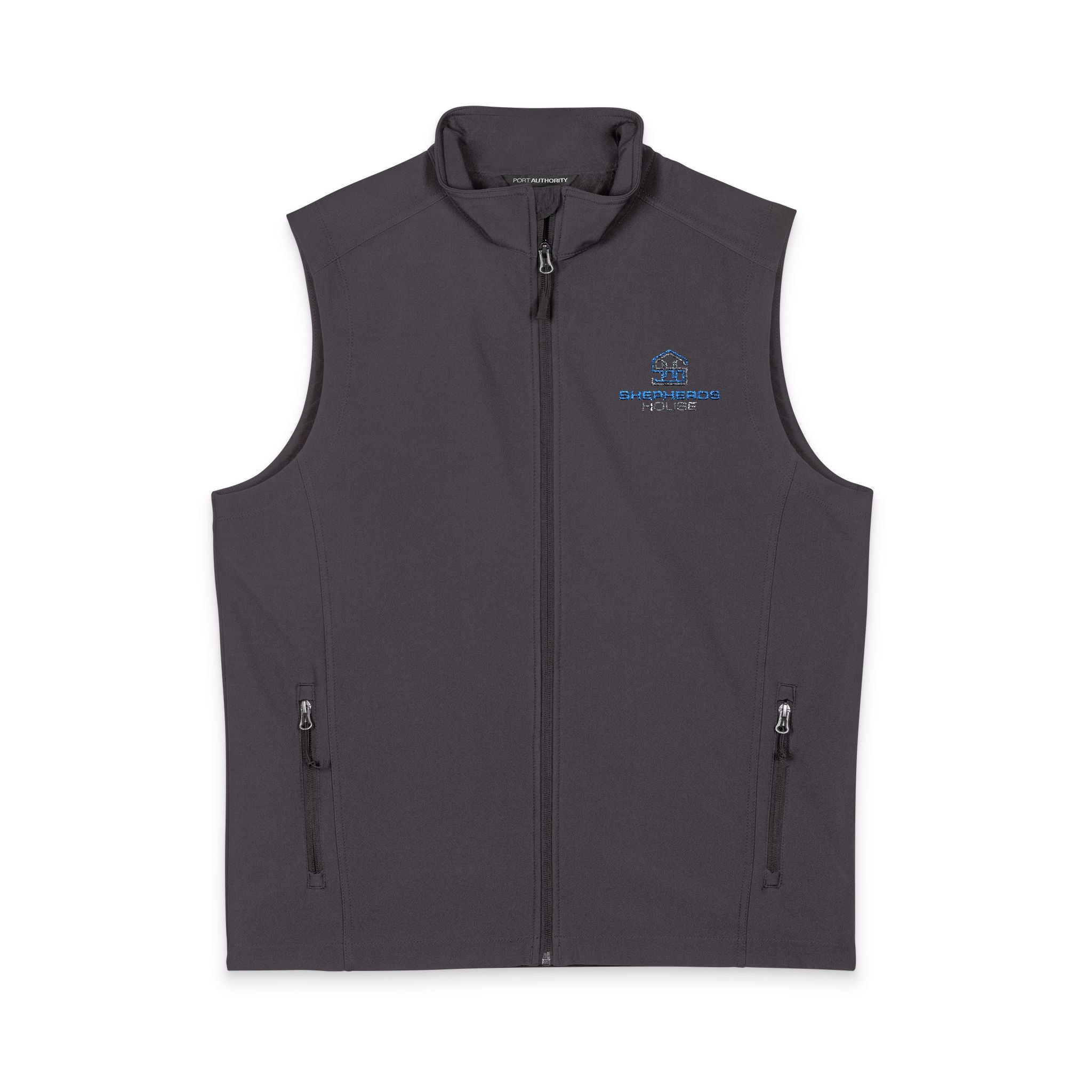 Blue Camo Airplane Embroidery Vest | Soft Shell Vest