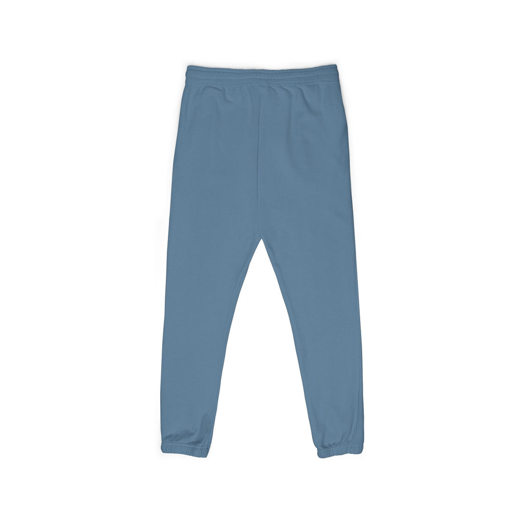 Blue Surfing Whale Sweatpants | Small Chest Logo