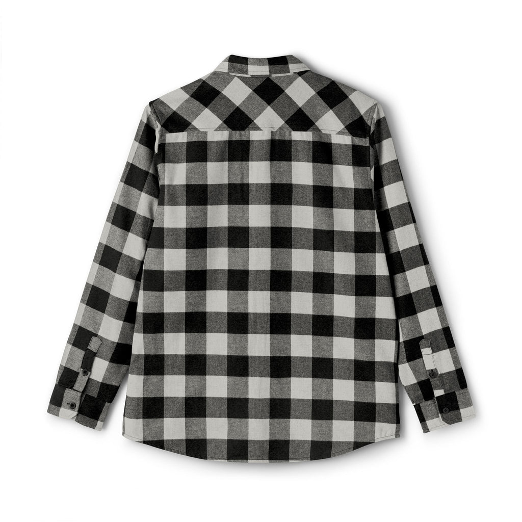 Plaid Flannel Shirt — Olive & Black Buffalo Check with Chest Patch