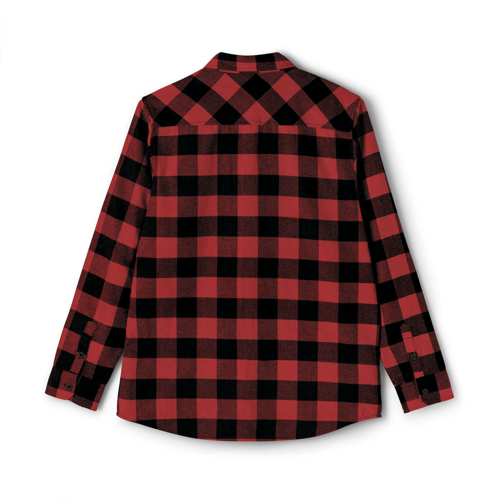 Plaid Flannel Shirt — Olive & Black Buffalo Check with Chest Patch