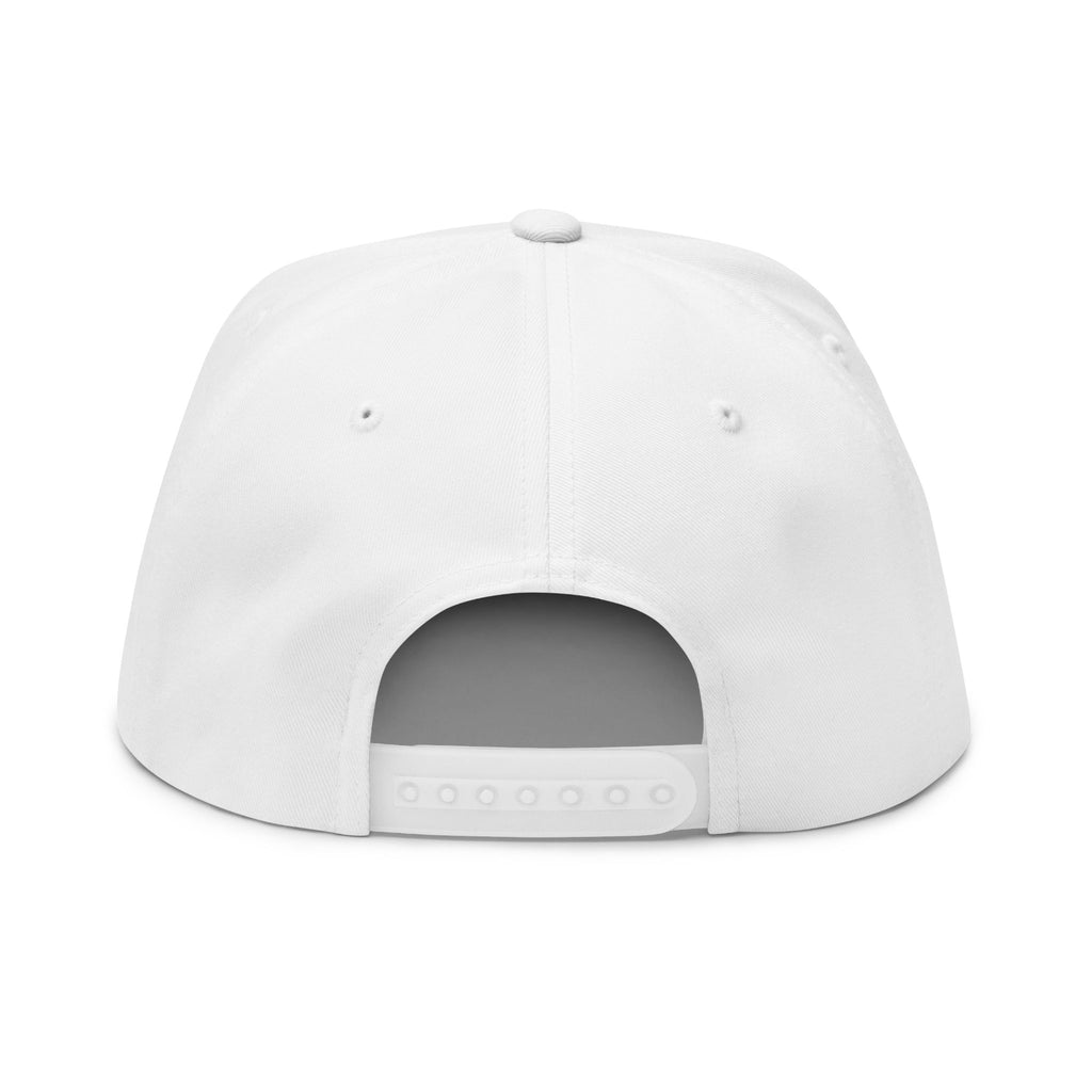 SHEPHERDS embroidered flat bill cap, blue varsity lettering | snapback hat